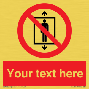 Custom prohibition Do not use this lift for people